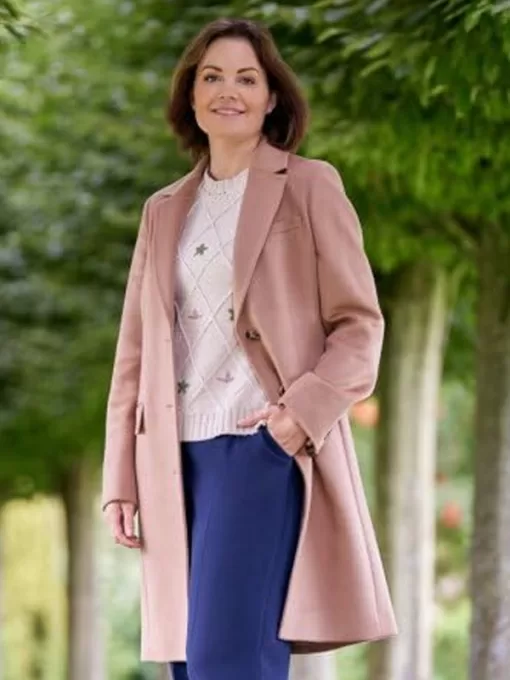 Erica Durance A Scottish Love Scheme Pink Coat