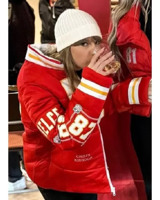 Taylor Swift Kelce 87 Chiefs Red Coat