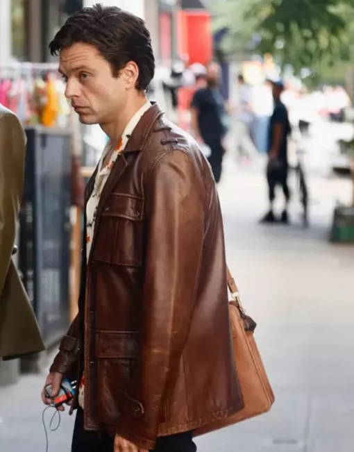 Sebastian Stan A Different Man Brown Jacket for men