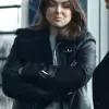 Serinda Swan Reacher Karla Dixon Leather Black Jacket