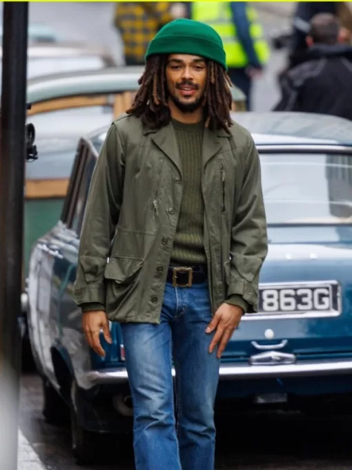 Bob Marley: One Love Kingsley Ben-Adir Grey Cotton Jacket