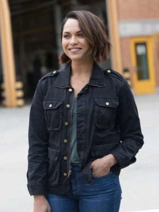 Chicago Fire Monica Raymund Black Jacket for Women