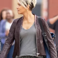 Halle Berry The Union Brown Jacket for women