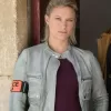 Yeelem Jappain Candice Renoir Valentine Atger Grey Leather Jacket