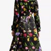 Carrie Preston Elsbeth Elsbeth Tascioni Black Floral Trench Coat