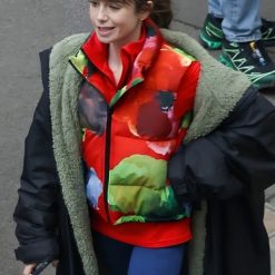 Emily In Paris Lily Collins Black Coat