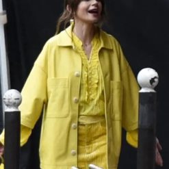 Emily In Paris Lily Collins Yellow Jacket