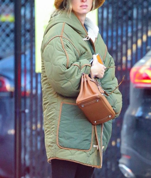 Nicky Hilton Street Style NYC Hooded Jacket