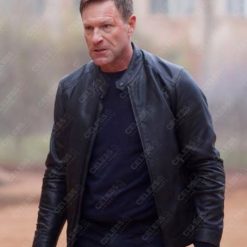 Aaron Eckhart Chief of Station 2024 Leather Jacket