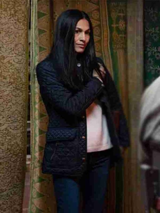 Elodie Yung The Cleaning Lady Thony Quilted Jacket
