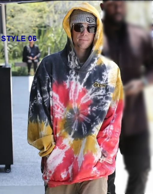 Justin Bieber Tie Dye Multicolor Hoodie