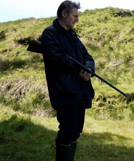 Liam Neeson In the Land of Saints and Sinners Finbar Murphy Black Jacket