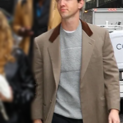 Logan Lerman Grey Coat