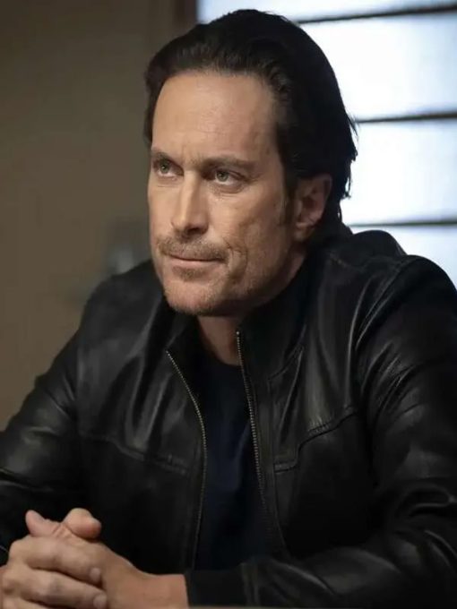 Oliver Hudson The Cleaning Lady Garrett Leather Jacket
