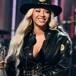 iHeartRadio Music Awards Beyoncé Black Leather Jumpsuit